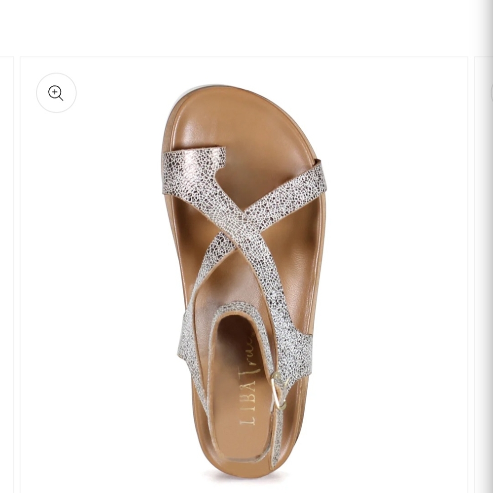 💋💋 DIBA TRUE Silver Metallic Strappy Sandals NWB Never Worn - Picture 2 of 7